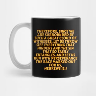 Bible Verse Hebrews 12:1 Mug